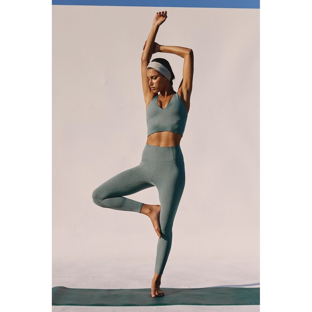 Free People, Never Better Heather Crop Top, Midnight Jade, XS, MSRP $58